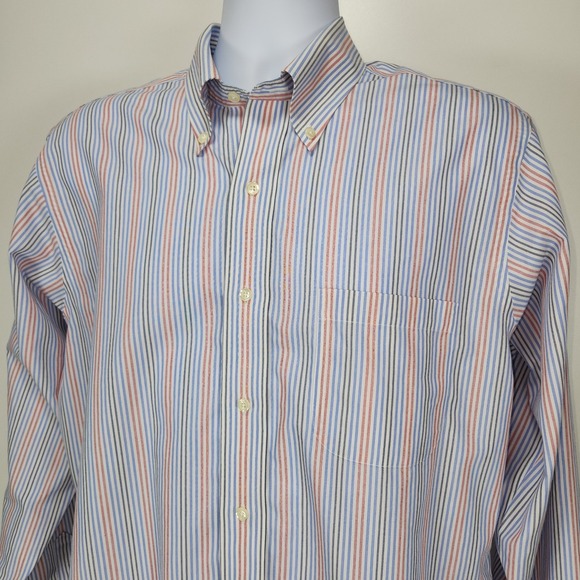 Brooks Brothers Other - Brooks Brothers Shirt Mens 16-36 Striped Slim Fit Non-Iron All Cotton‎ EUC